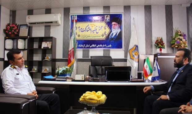 دیدار مدیرکل پزشکی قانونی کرمانشاه با فرمانده پلیس راه استان