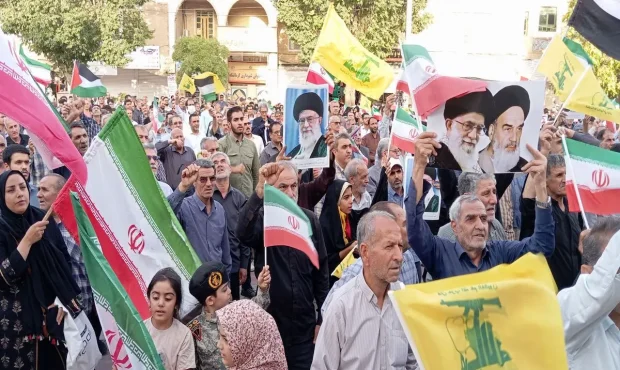 تجمع کرمانشاهیان برای حمایت از نیروهای مسلح در نبرد دوازده برگزار شد