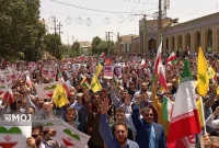 کرمانشاه یکپارچه حضور در محکومیت تجاوزات رژیم منحوس صهیونیستی