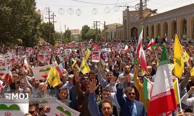 کرمانشاه یکپارچه حضور در محکومیت تجاوزات رژیم منحوس صهیونیستی