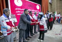 امدادگران فعال هلال احمر کرمانشاه در جنگ ۱۲ روزه و اربعین تجلیل شدند